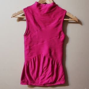 Bebe, M/L, Hot Pink High neck line Sleeveless Top
